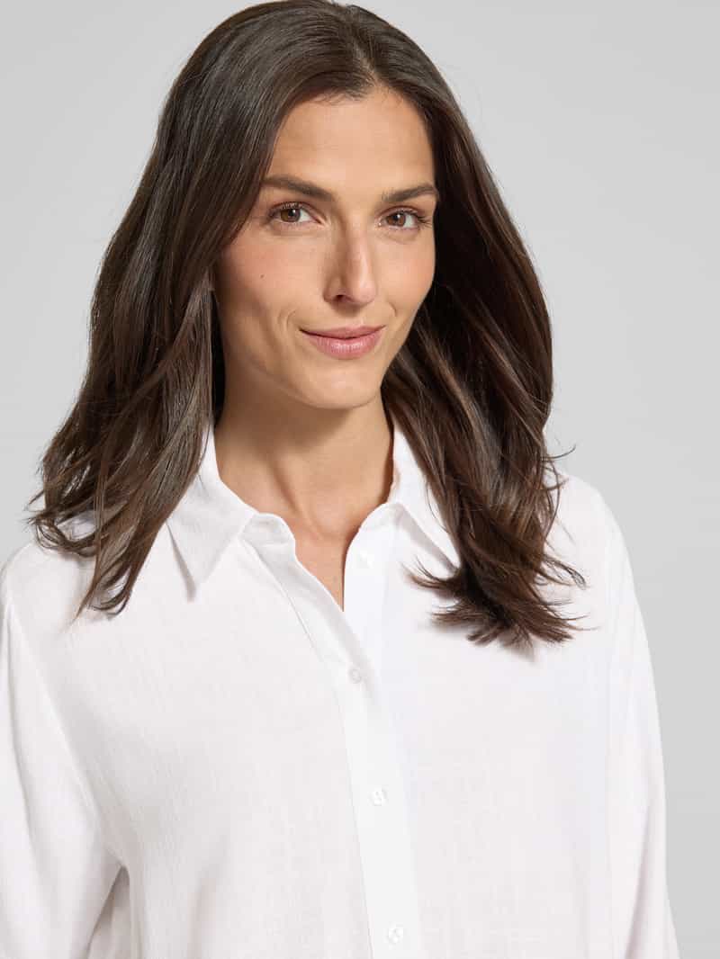Selected Femme Regular fit blouse van een mix van viscose en linnen model 'VIVA'