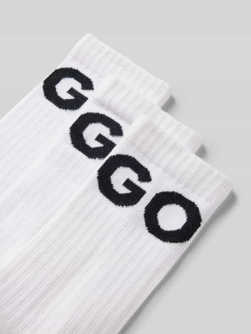 HUGO Sokken met labelprint in een set van 3 paar