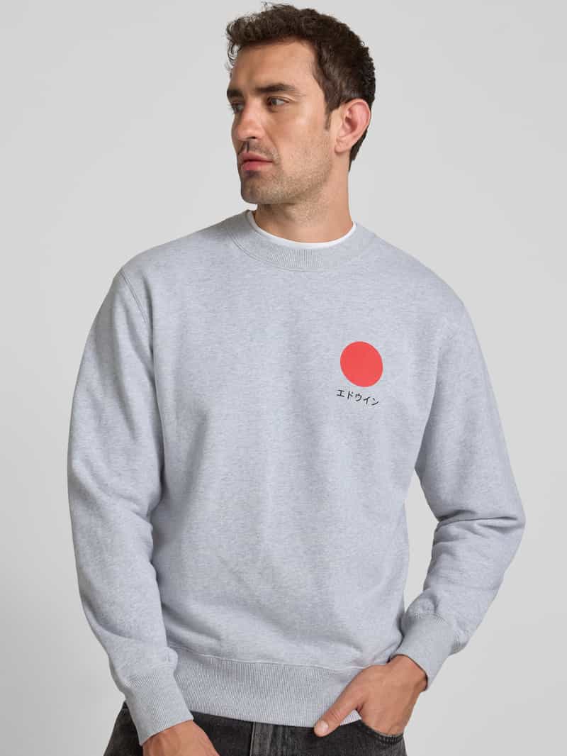 Edwin Sweatshirt met motiefprint model 'JAPANESE SUN'