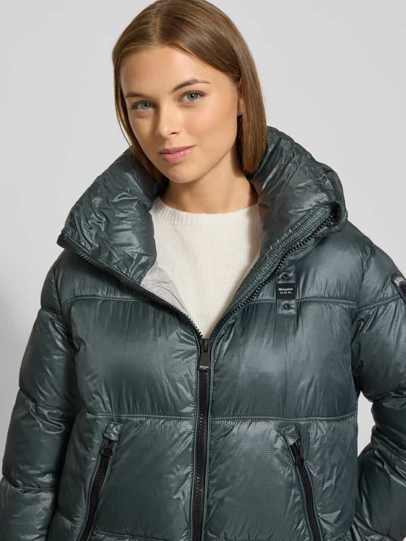 Blauer Usa Gewatteerde lange jas met tweewegsritssluiting model 'ARMORY'