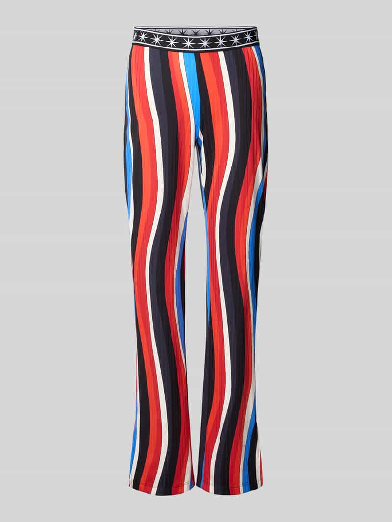 Marc Cain Straight fit stoffen broek met elastische band