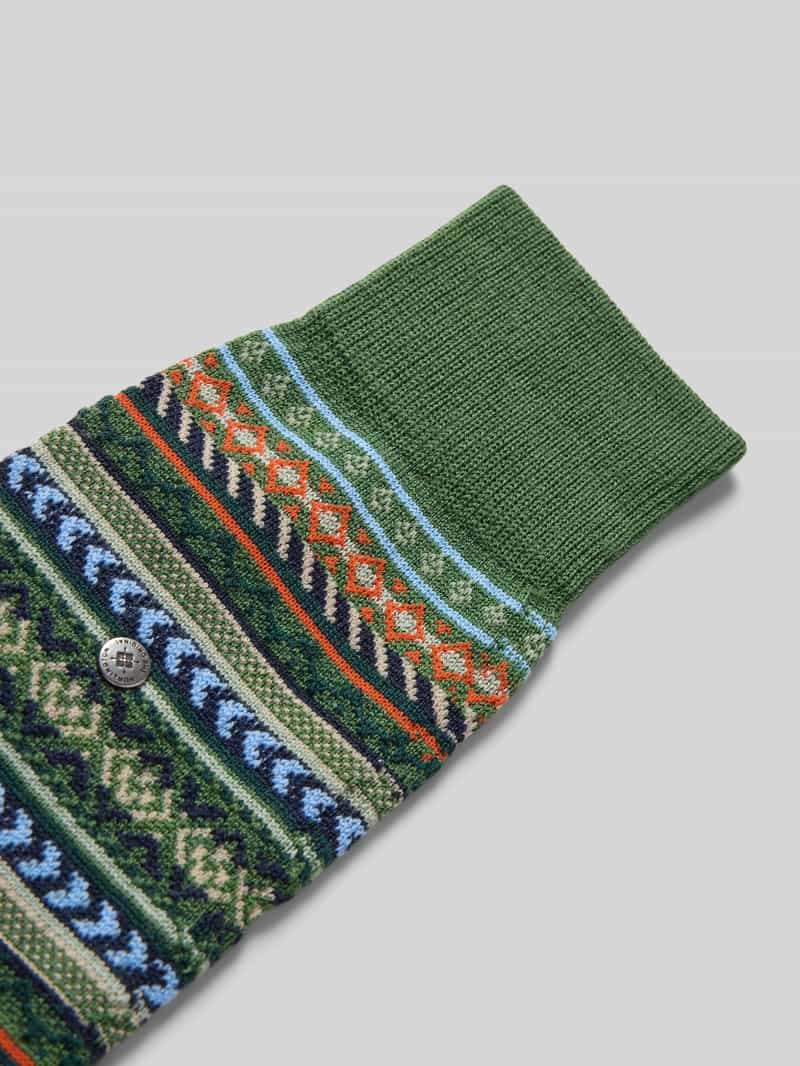 Burlington Sokken met ribboord