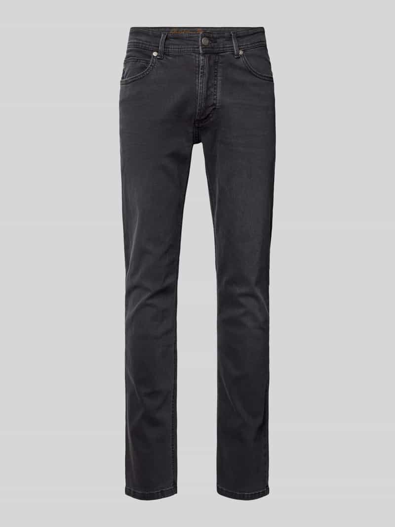 regular fit jeans met merkdetail