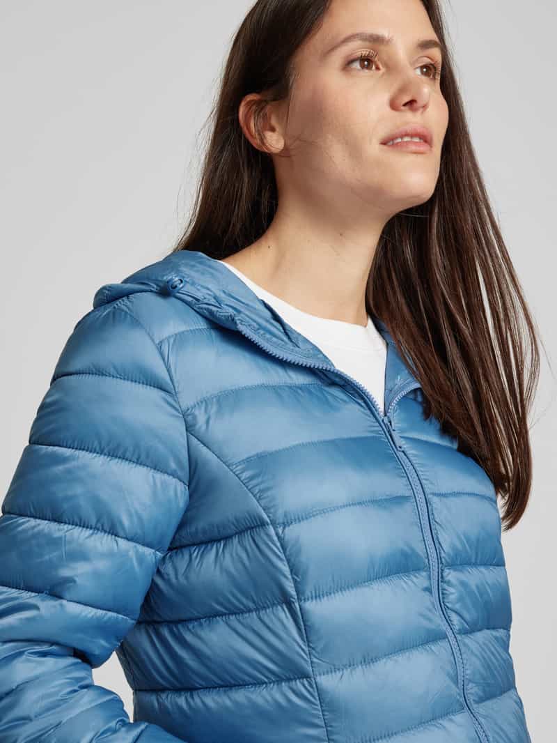 Jake*s Casual Gewatteerd regular fit jack met capuchon