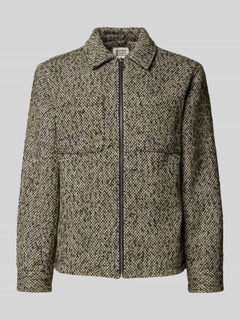 Scotch & Soda Regular fit overhemdjack met wol model 'Tweed'