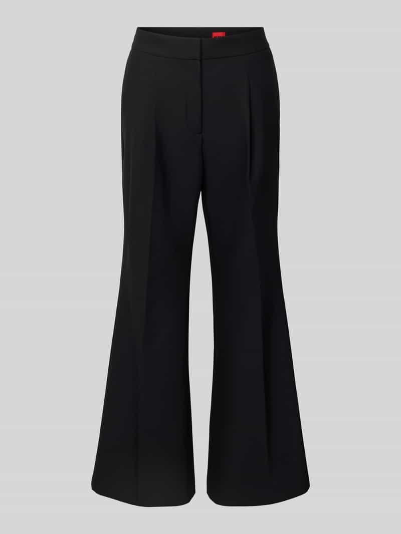 HUGO Wide leg stoffen broek met viscose model 'HAMAIA'