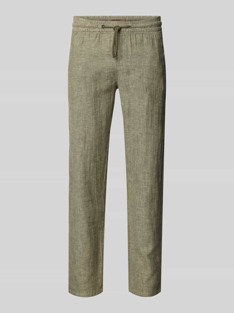 Blend Regular fit stoffen broek met tunnelkoord model 'MORGAN'
