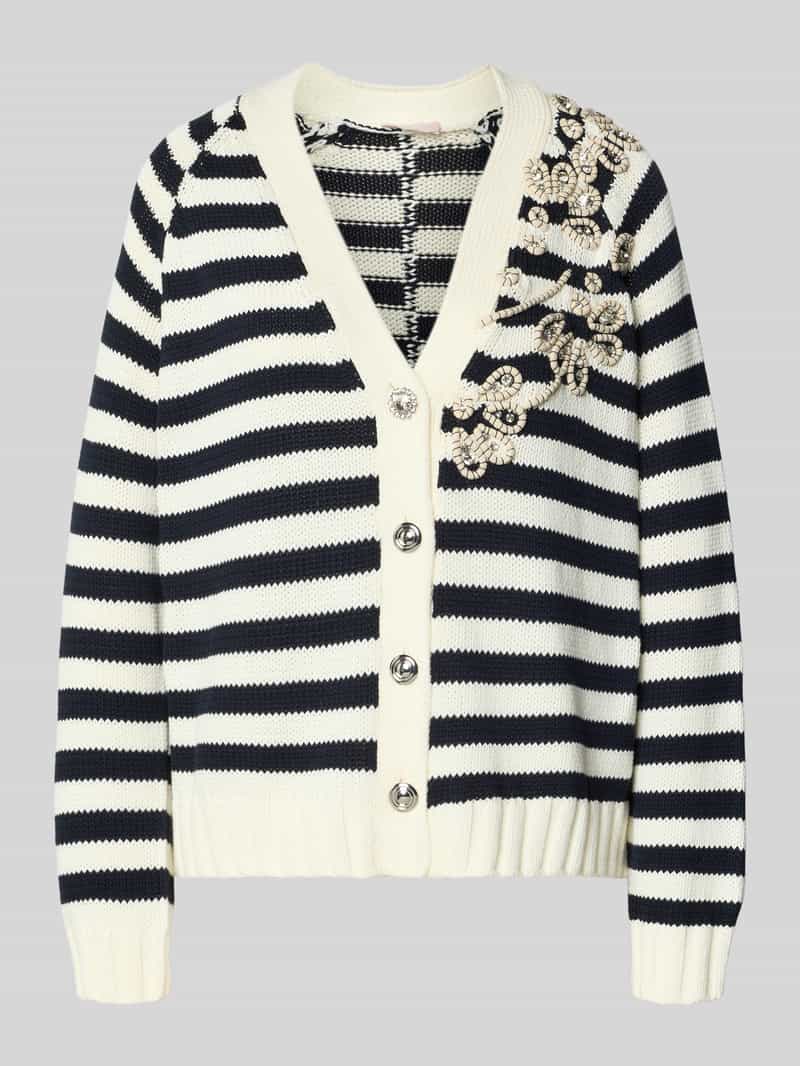 relaxed fit cardigan met siersteentjes