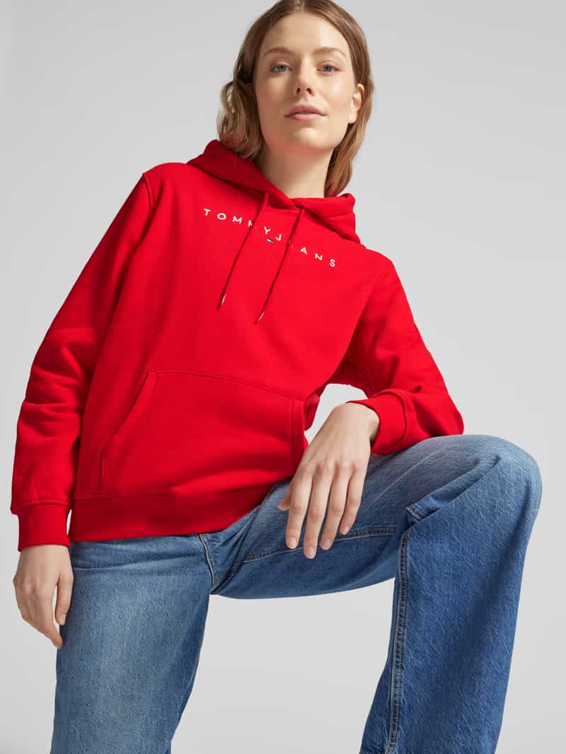 Tommy Jeans Regular fit hoodie met labelstitching
