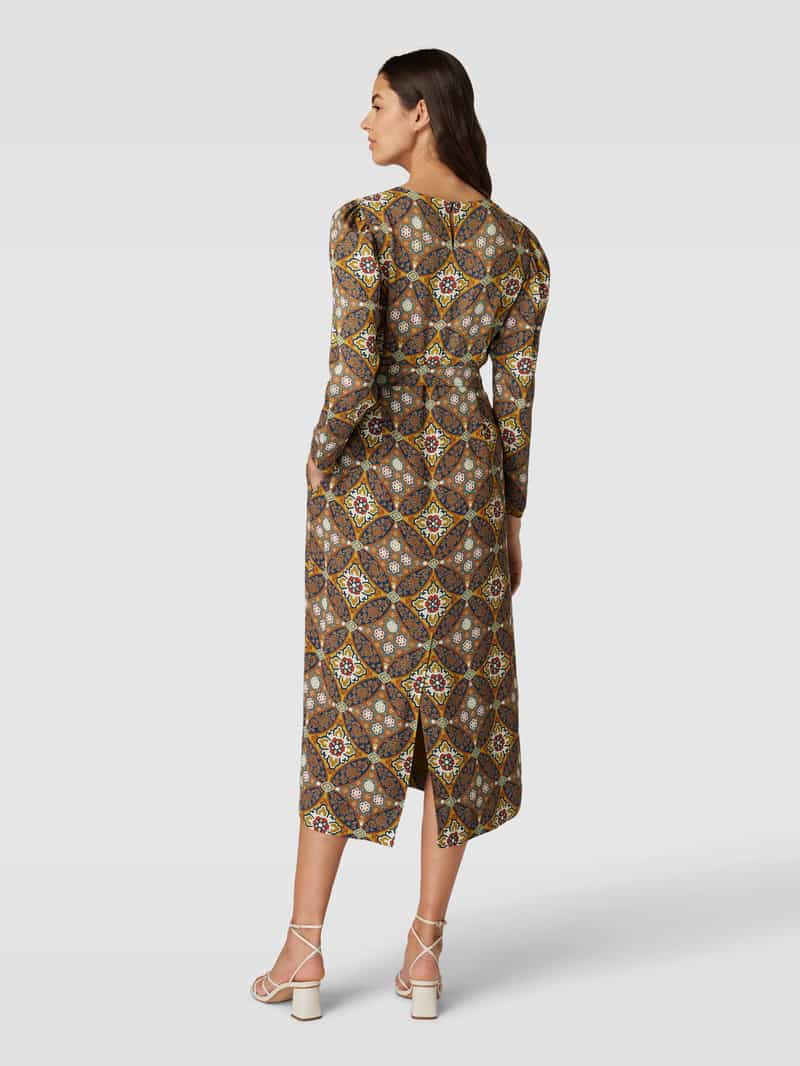 Midi-jurk van viscose met all-over motief, model 'ALBUM' Weekend Max Mara