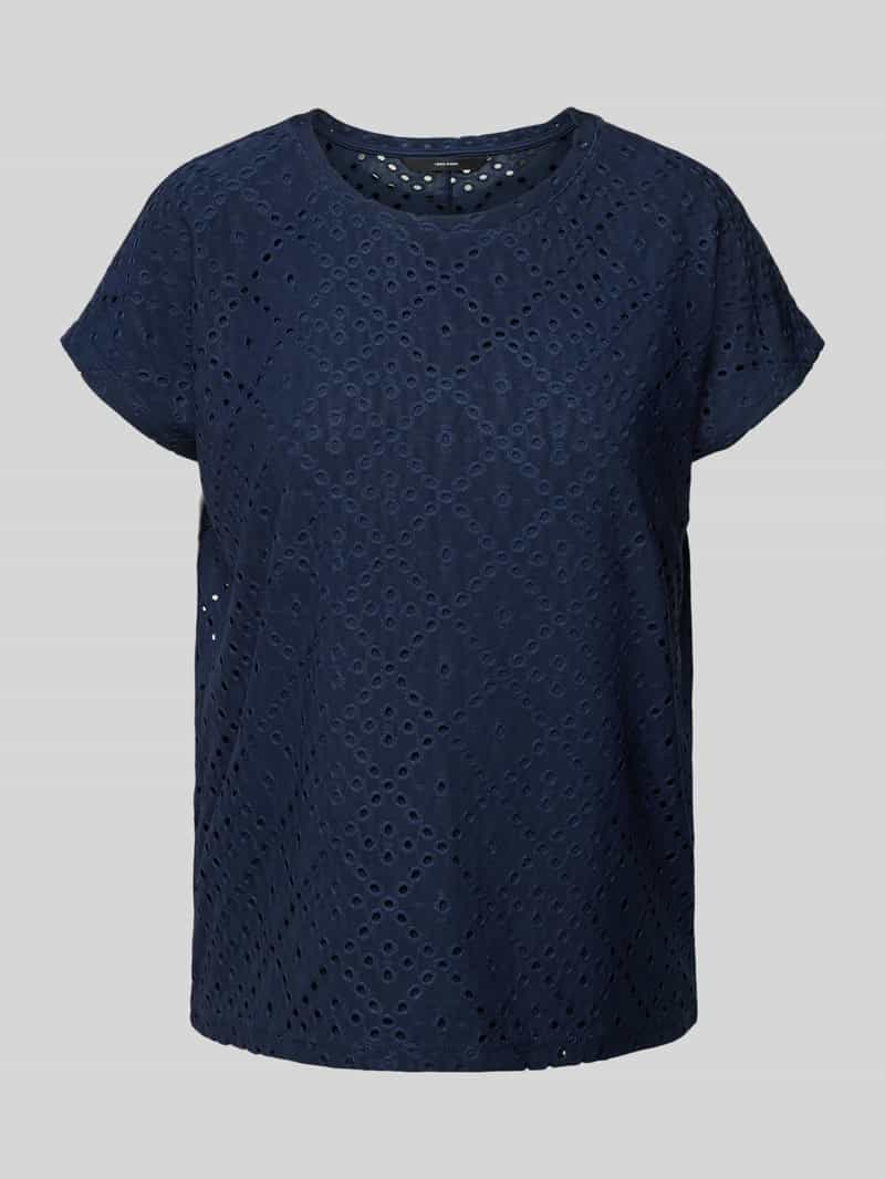 Vero Moda T-shirt met broderie anglaise model 'TASSA'