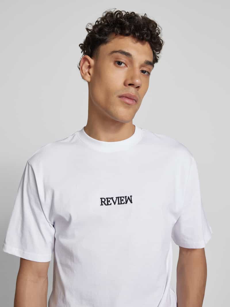 REVIEW T-shirt met labelstitching