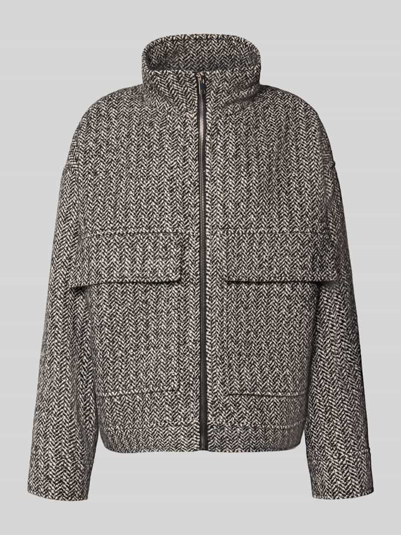 Jake*s Casual Jack met opstaande kraag en klepzakken