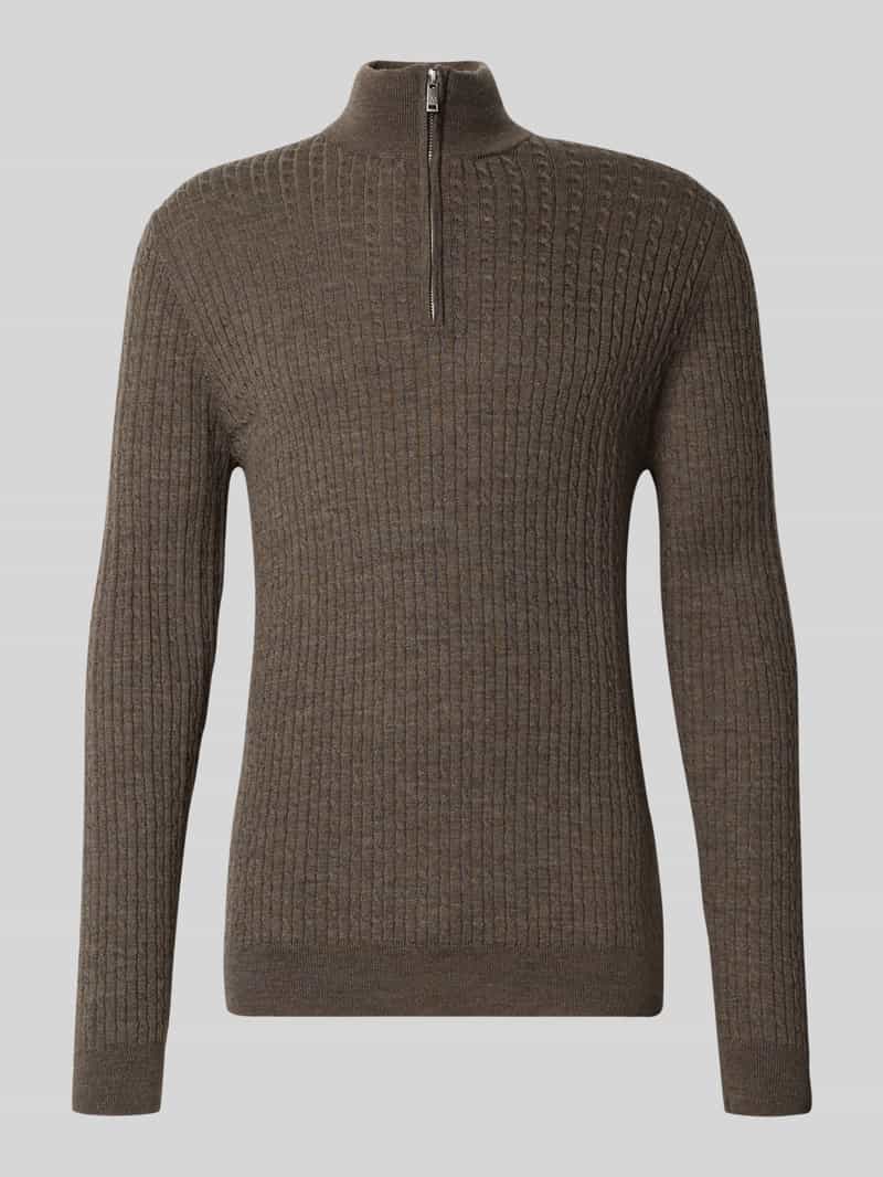 Matinique Gebreide pullover met schipperskraag model 'mason'