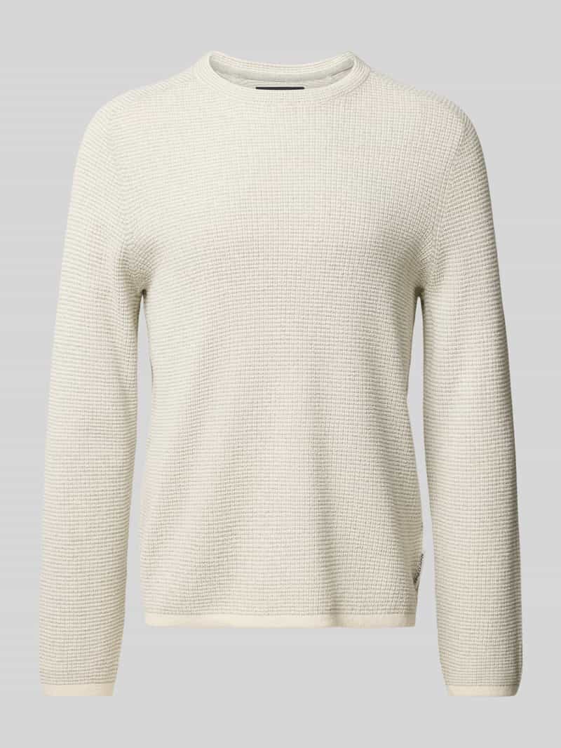 Marc O'Polo Regular fit pullover in een katoenmix met structuur