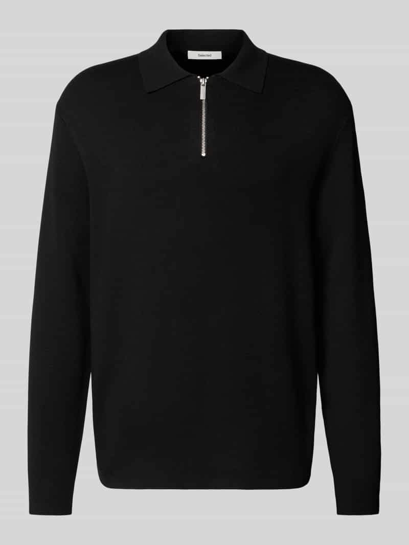 Selected Homme Relaxed fit gebreide pullover van viscosemix model 'TELLER'
