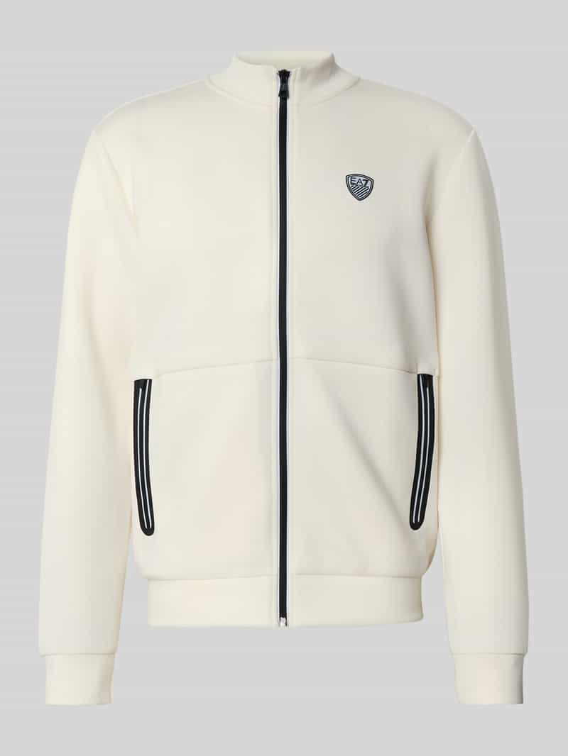 EA7 Emporio Armani Regular fit sweatjack met viscose model 'Train'