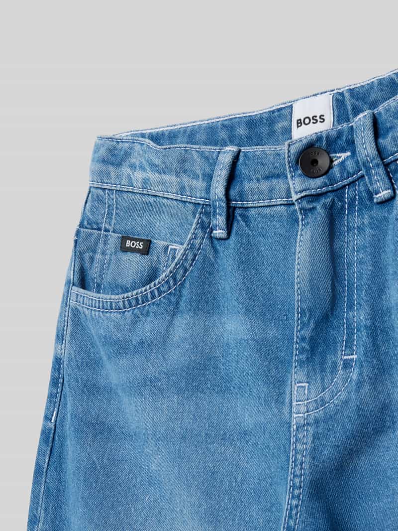 Boss Korte jeans met labeldetail