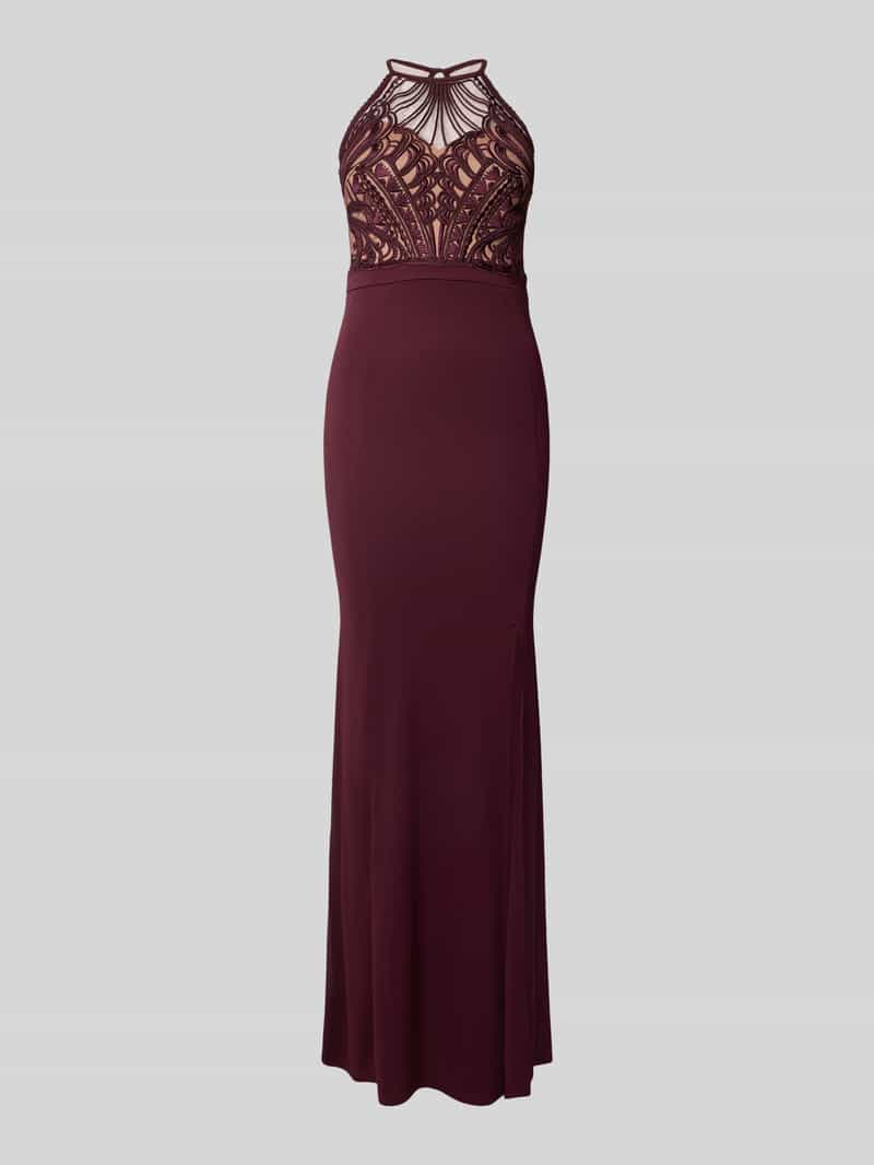 Lipsy Slim fit avondjurk met bloemenstitching