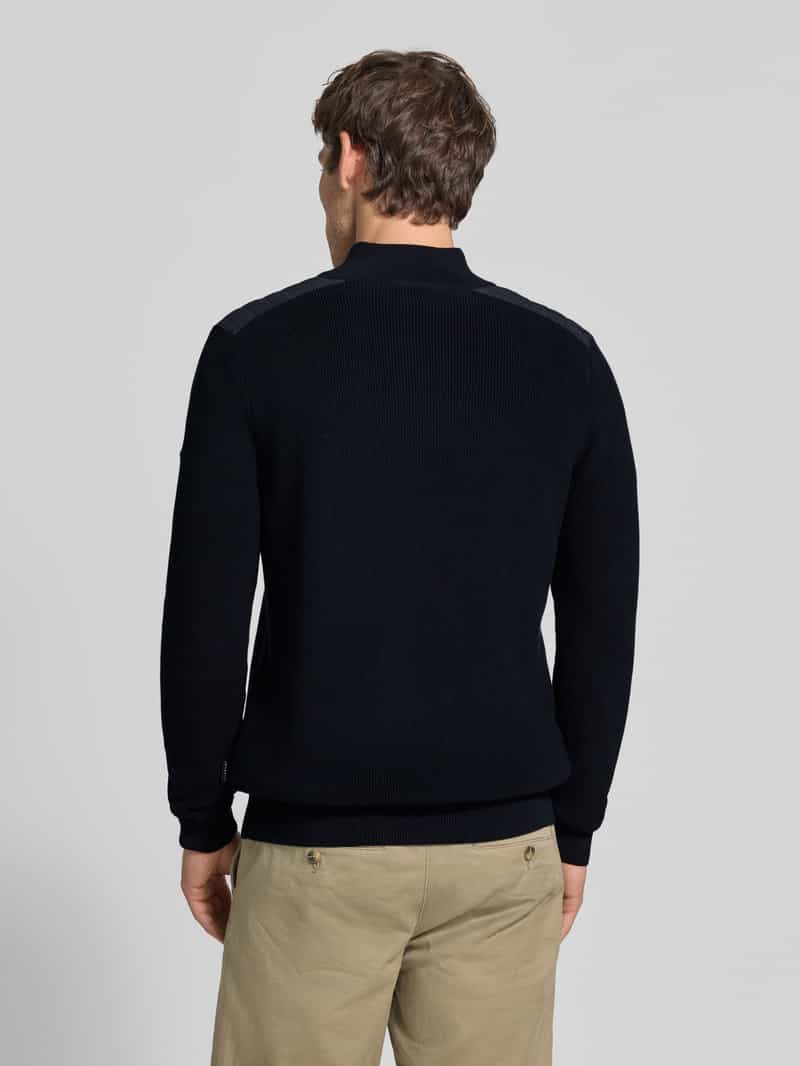 Bugatti Gebreide pullover met schoudervullingen