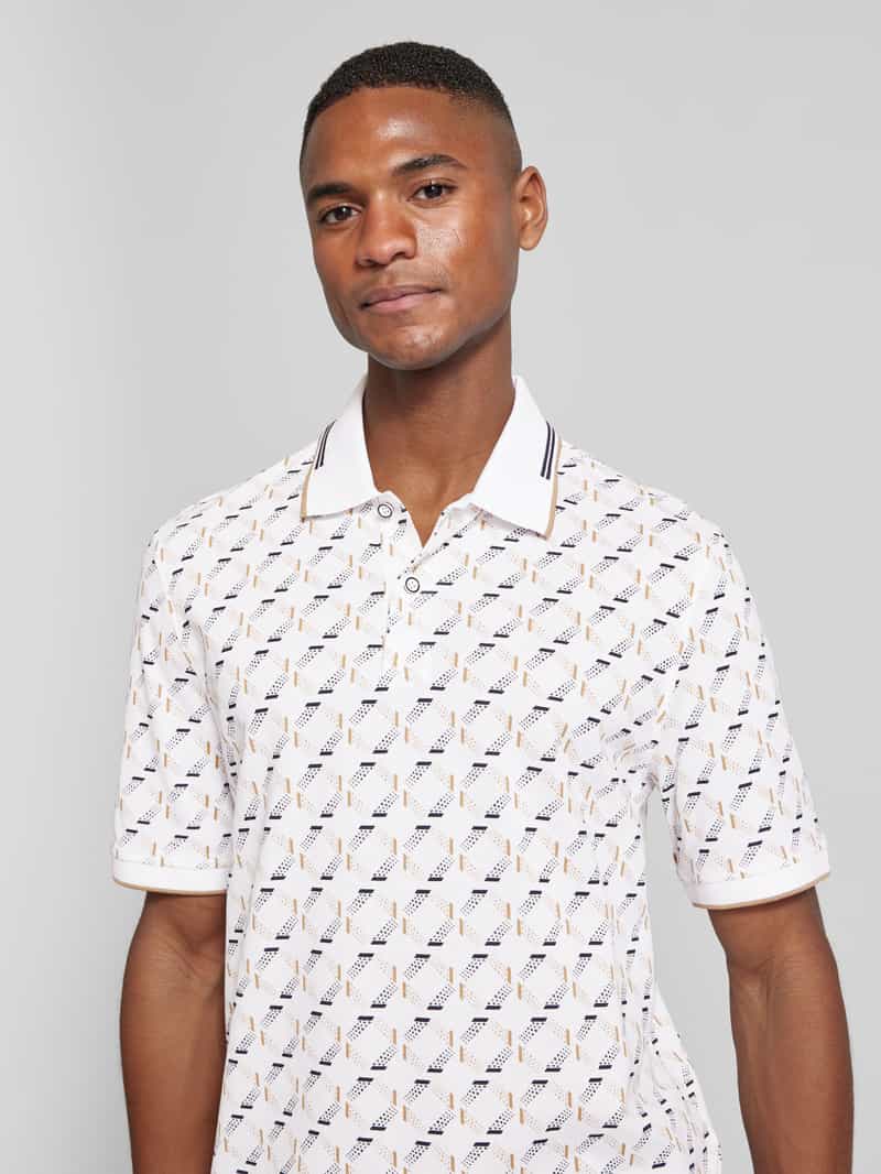 Bugatti Regular fit poloshirt met labeldetail