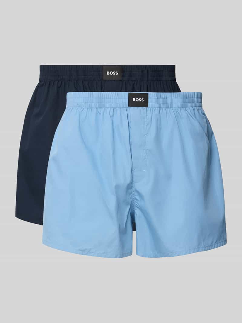 Boss Boxershort met labeldetail in een set van 2 stuks