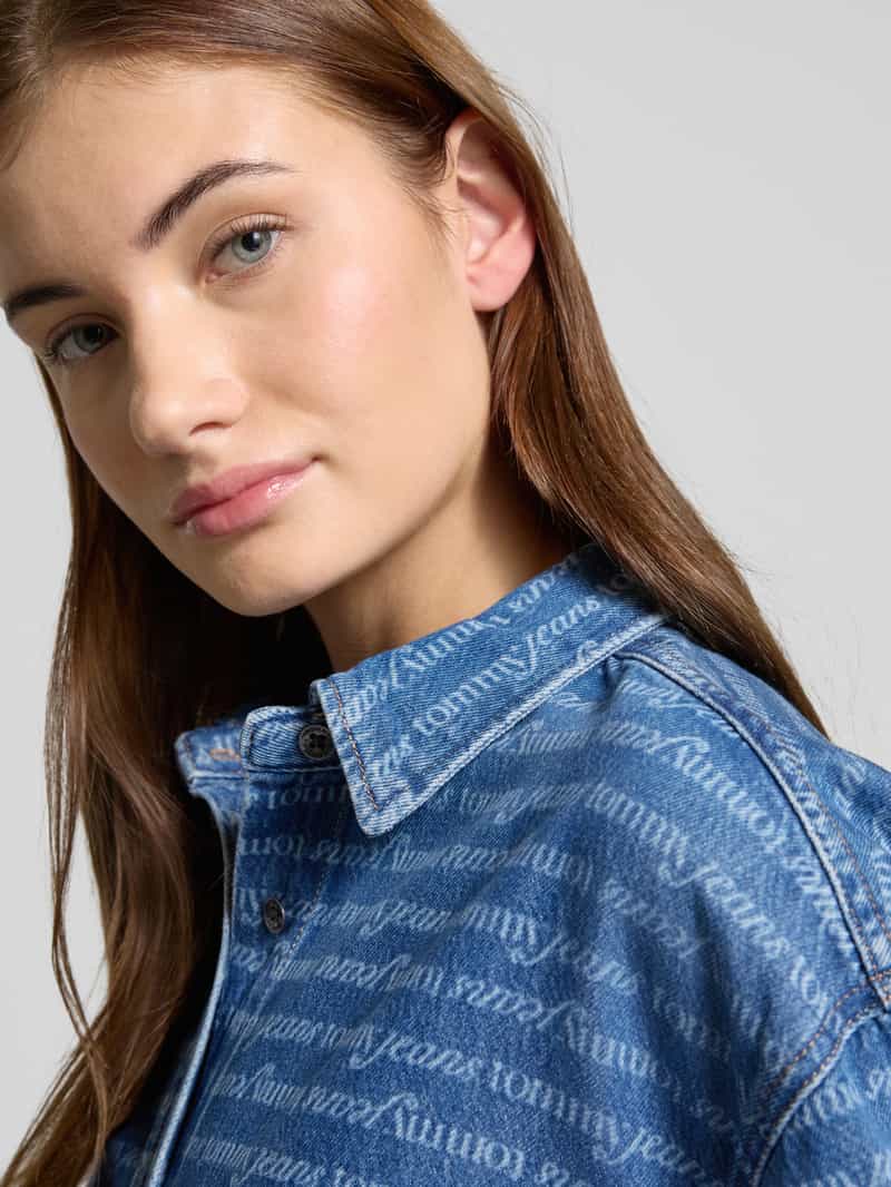 Tommy Jeans Knielange jeansjurk met logostitching