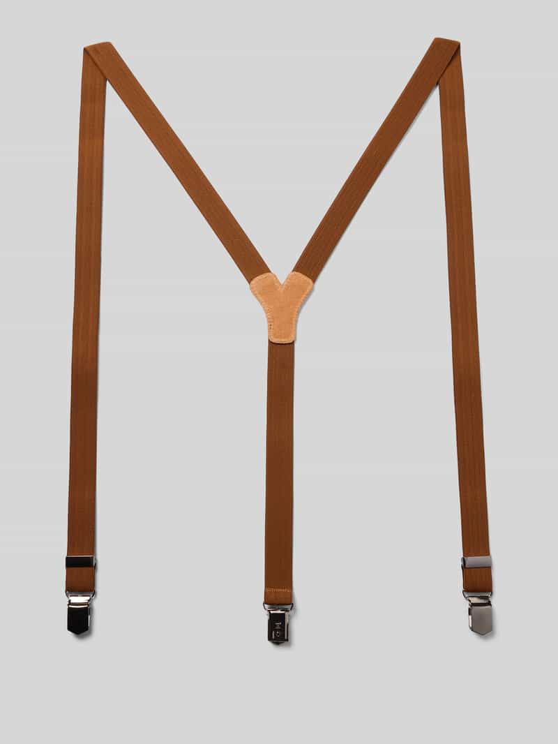 Bretels met leren badge