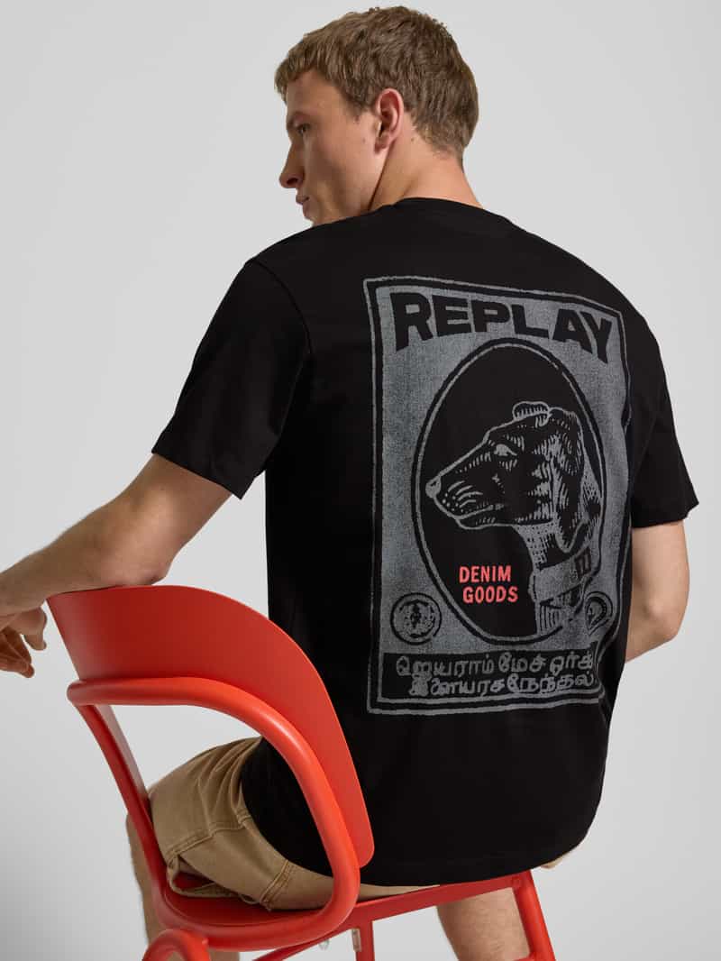 Replay T-shirt met ronde hals