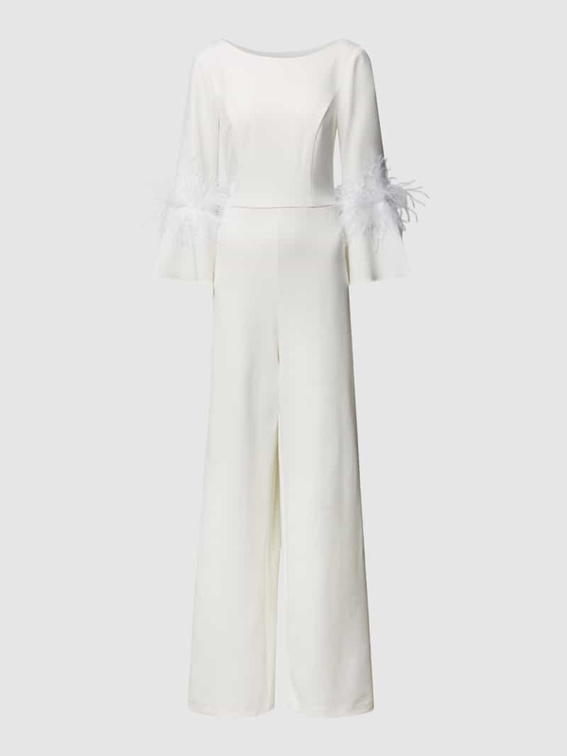 Adrianna Papell Jumpsuit met veren