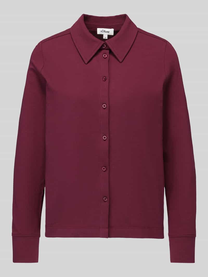 S.Oliver RED LABEL Regular fit blouse met lange mouwen van katoenmix