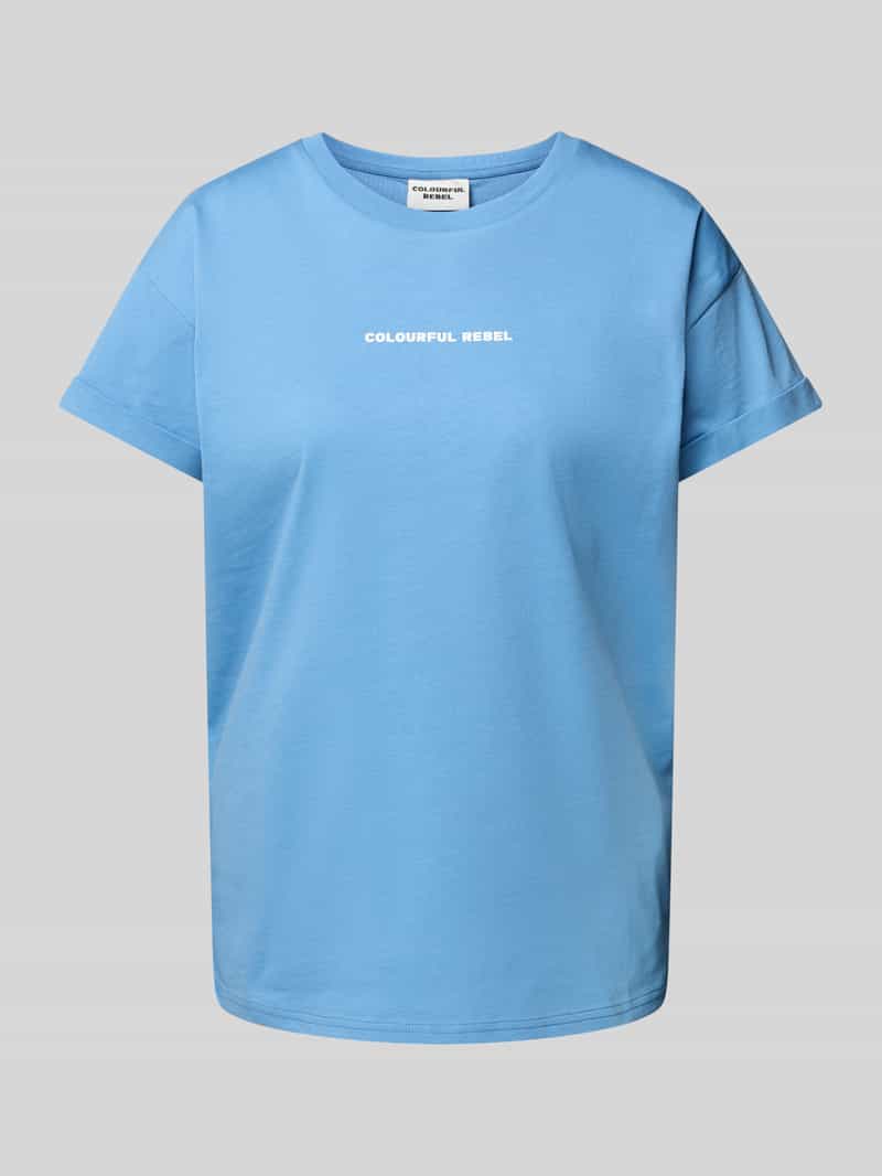 Colourful Rebel Boxy fit T-shirt en ronde hals