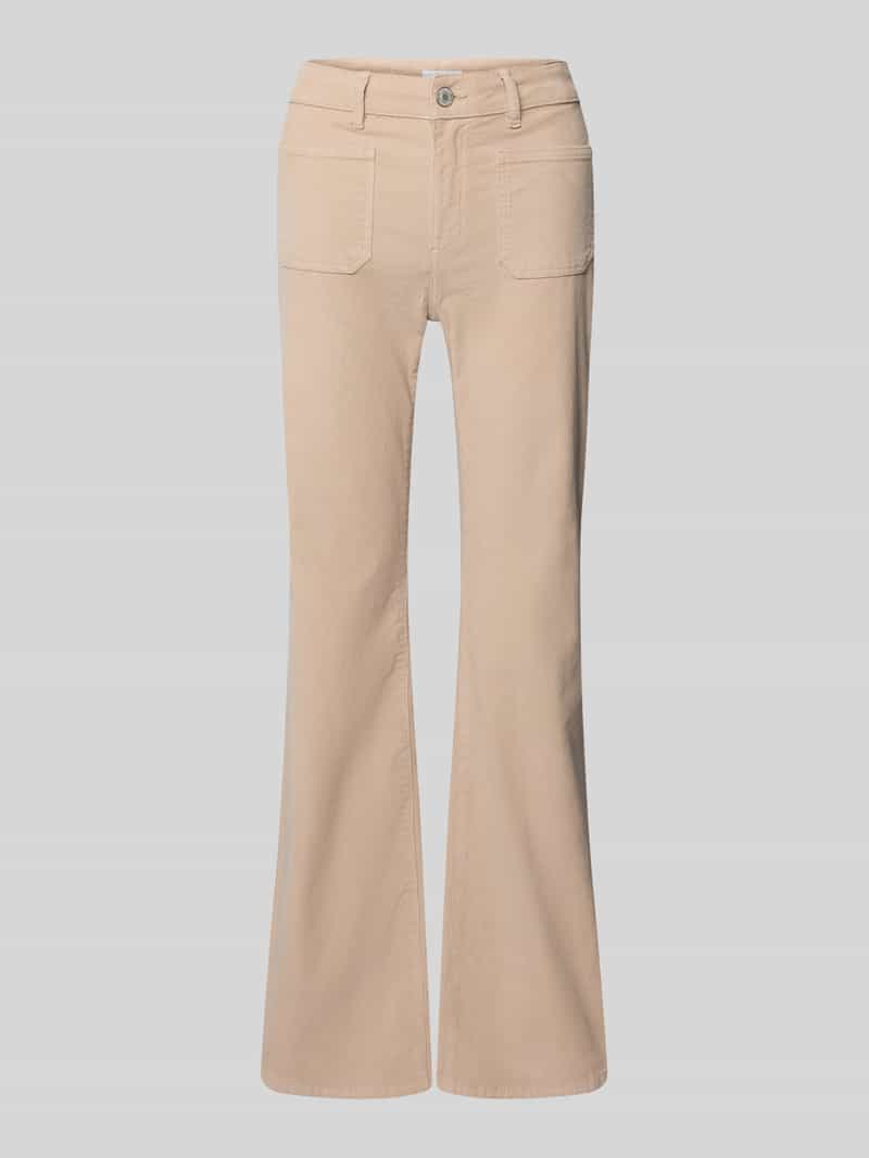 Opus Flared fit corduroy broek in ribcordlook model 'Ebbi'