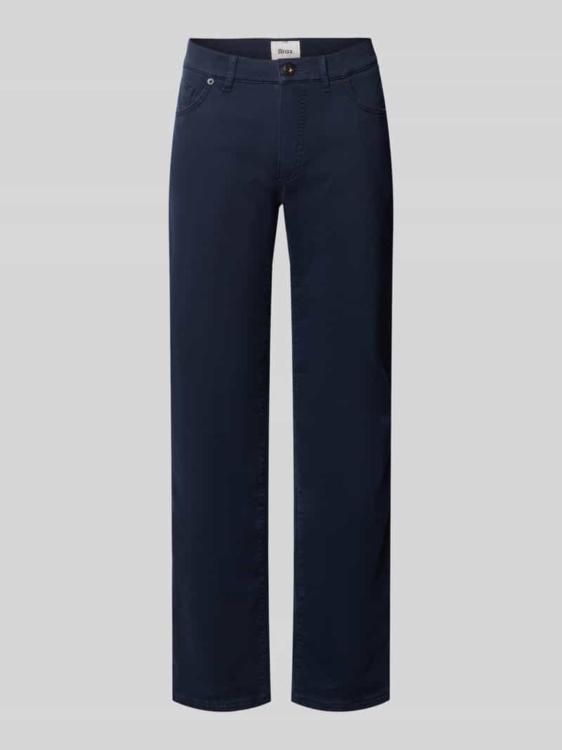 Regular fit wijde broek van mix van katoen en lyocell