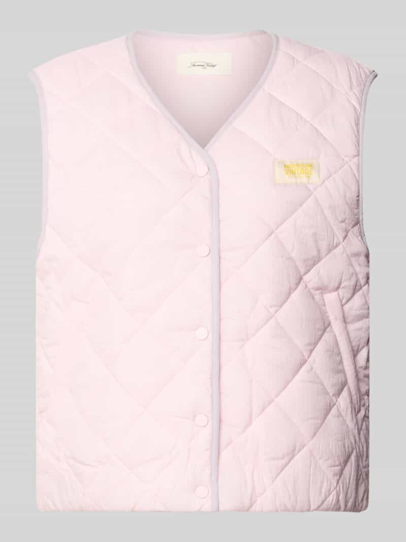 American vintage regular fit bodywarmer in doorgestikt design model 'YUPIBAM'