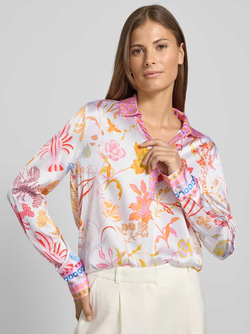 herzensangelegenheit Regular fit blouse van een mix van zijde en elastaan