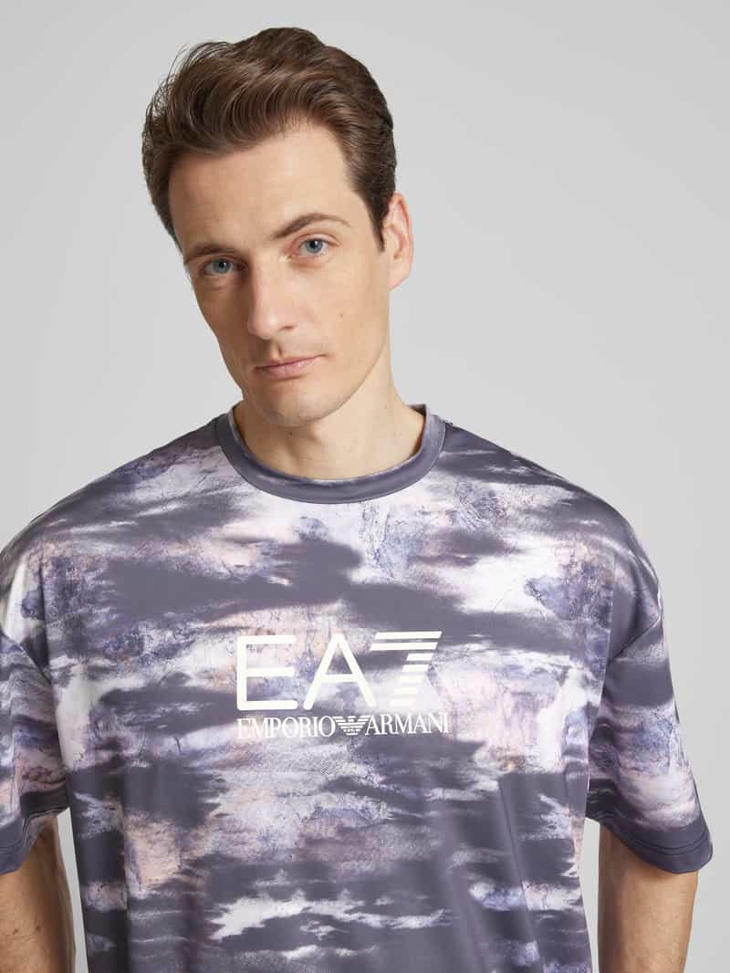 EA7 Emporio Armani T-shirt met labelprint model 'VENTUS'