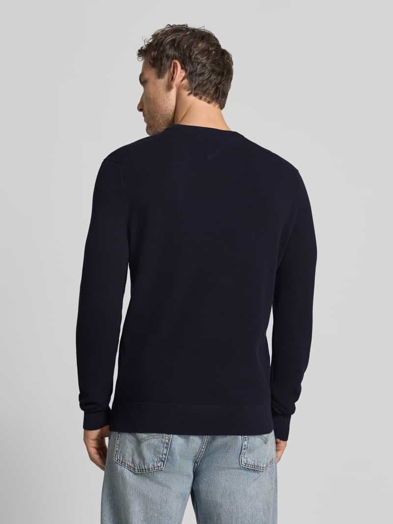Tommy Hilfiger Regular fit pullover van puur katoen marineblauw, foto 2