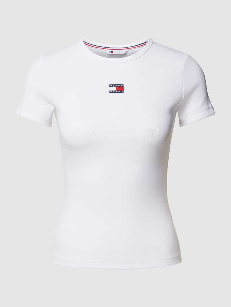 Tommy Jeans Slim fit T-shirt in riblook