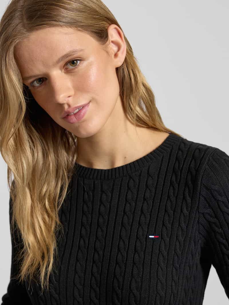 Tommy Jeans Regular fit gebreide pullover van zuiver katoen