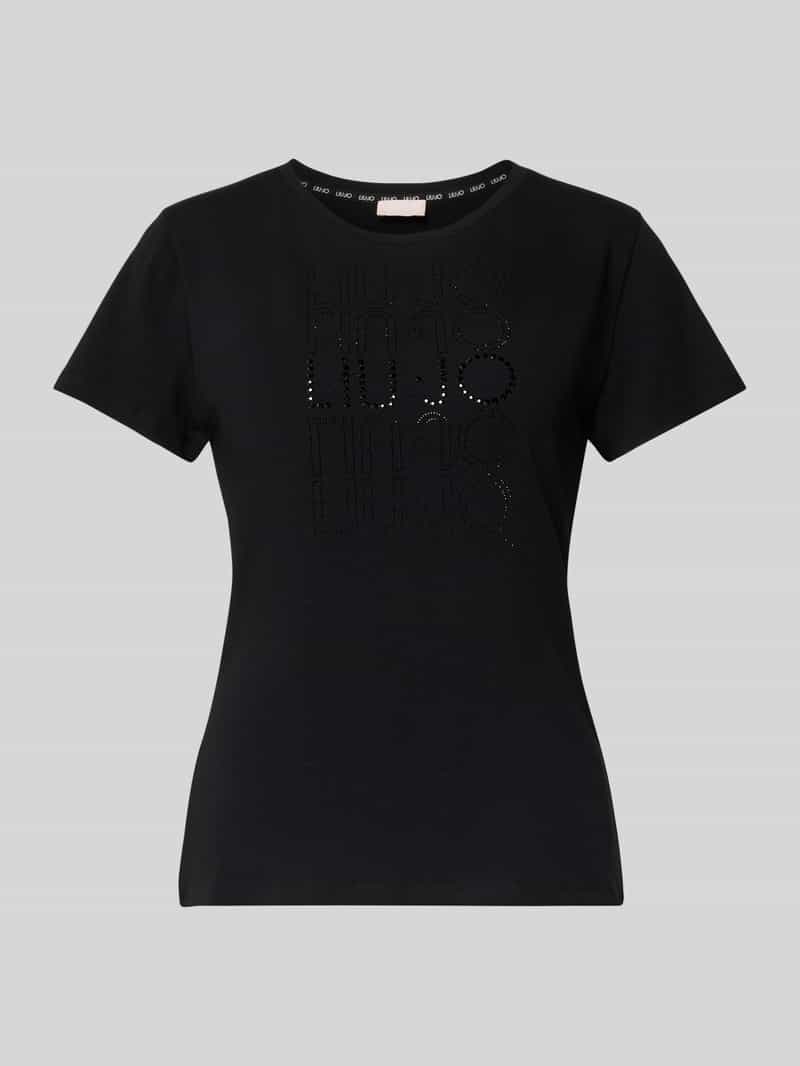 LIU JO SPORT T-shirt met strass-steentjes
