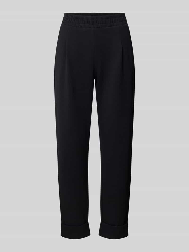 Christian Berg Woman Slim fit sweatpants met stolpplooien