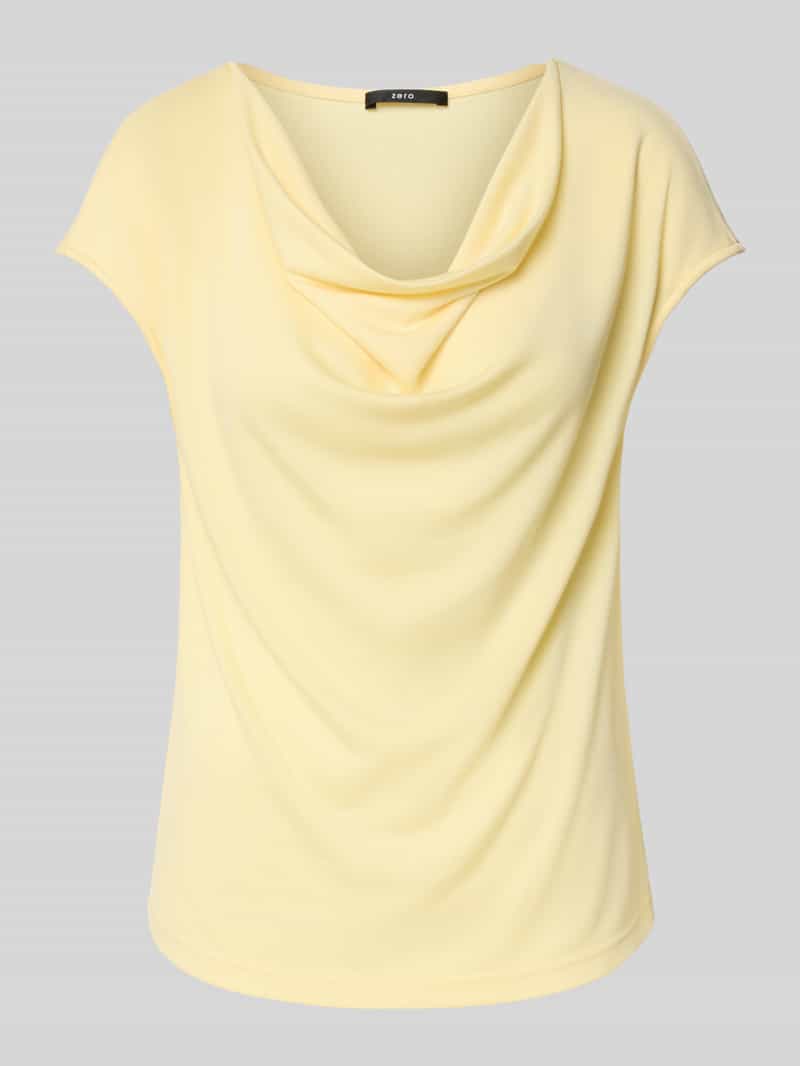 Zero T-shirt met cascadehals