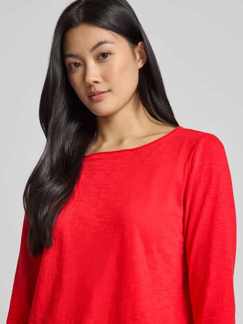 s.Oliver RED LABEL Relaxed fit T-shirt met 3 4-mouwen van puur katoen