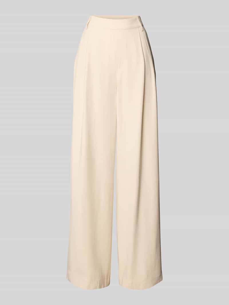 My Essential Wardrobe Wide leg bandplooibroek met riemlussen model 'Cadiz'