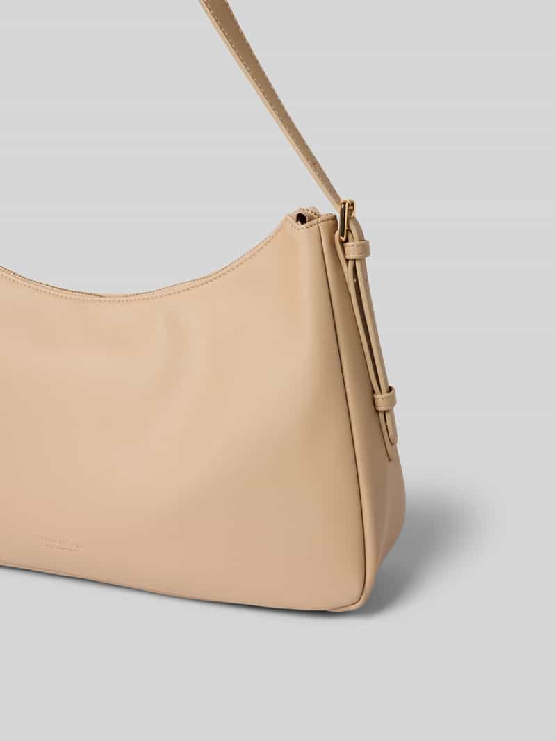 Seidenfelt Handtas in leerlook model 'Nelma'
