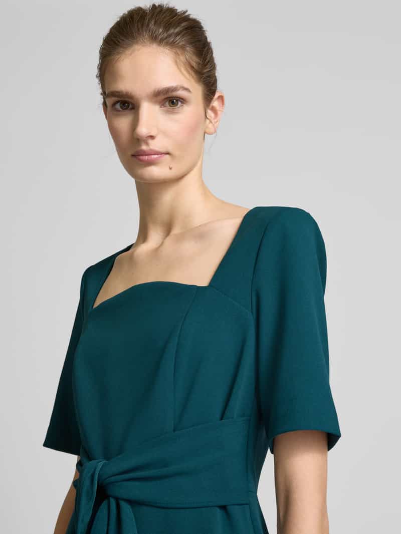 Adrianna Papell Knielange cocktailjurk met strikceintuur
