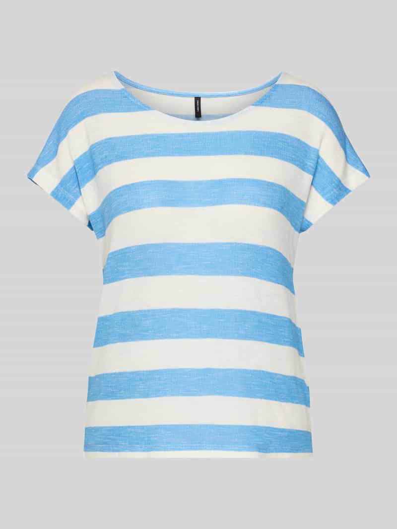 Vero Moda Loose fit T-shirt van viscosemix model 'WIDE STRIPE'