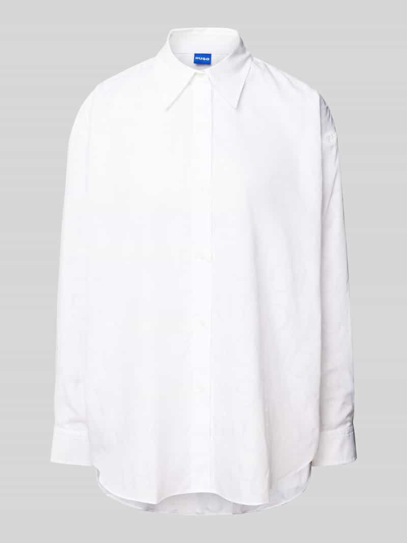 Hugo Blue Overhemdblouse met blinde knoopsluiting model 'Elisana'