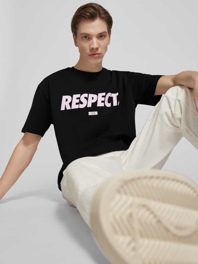 mister tee T-shirt met labelprint